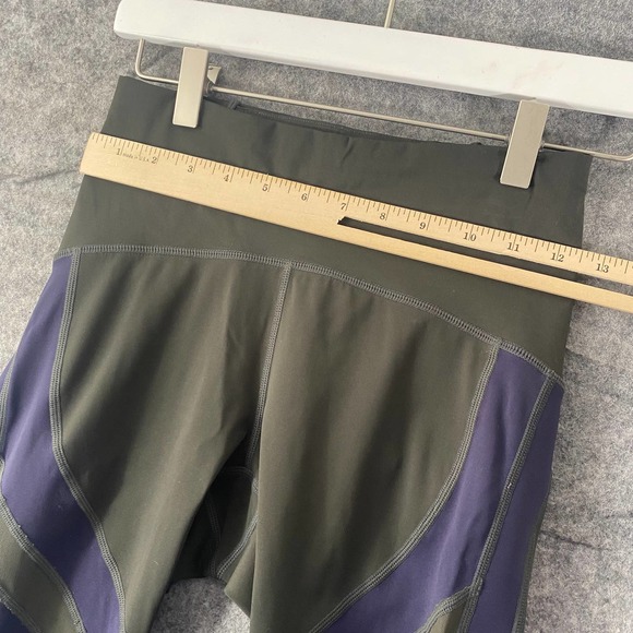 ZYIA Active Leggings 4 Dark Green Navy High Rise Mesh Athletic - Picture 8 of 13